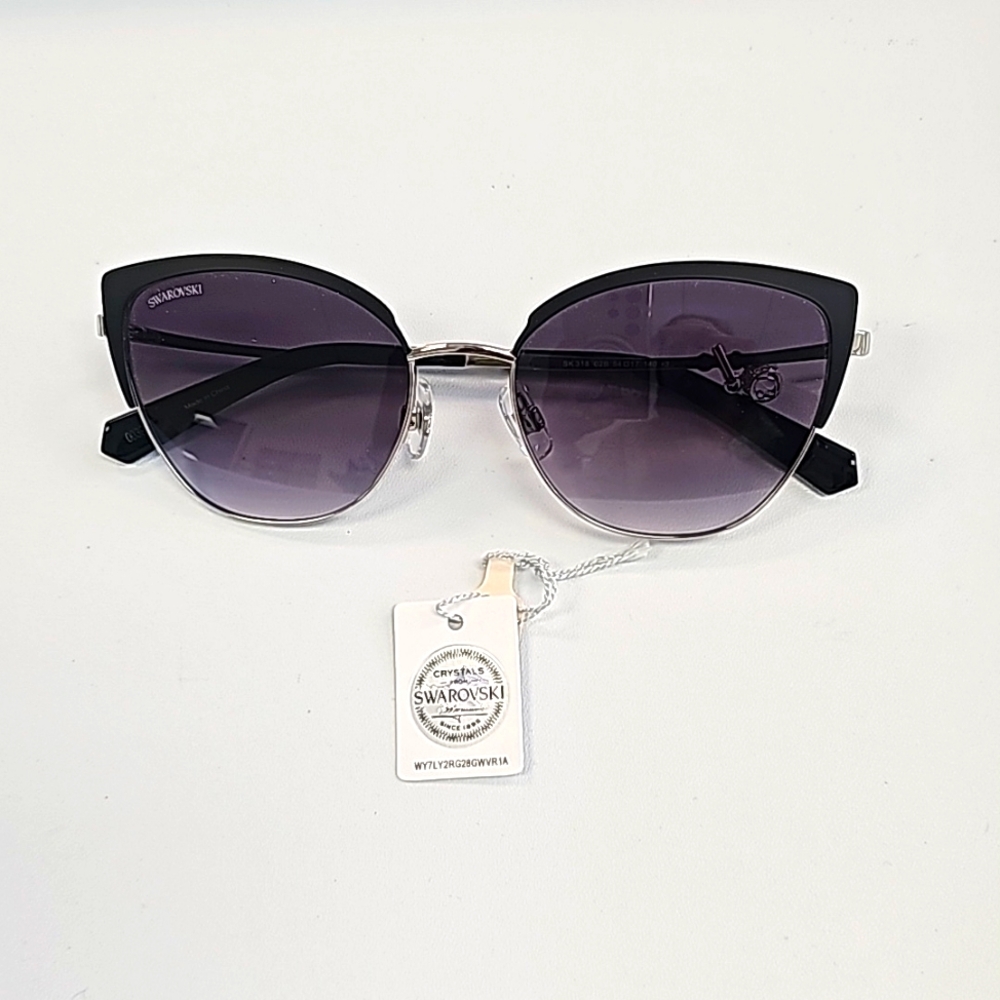 Black butterfly Swarovski sunglasses with charm